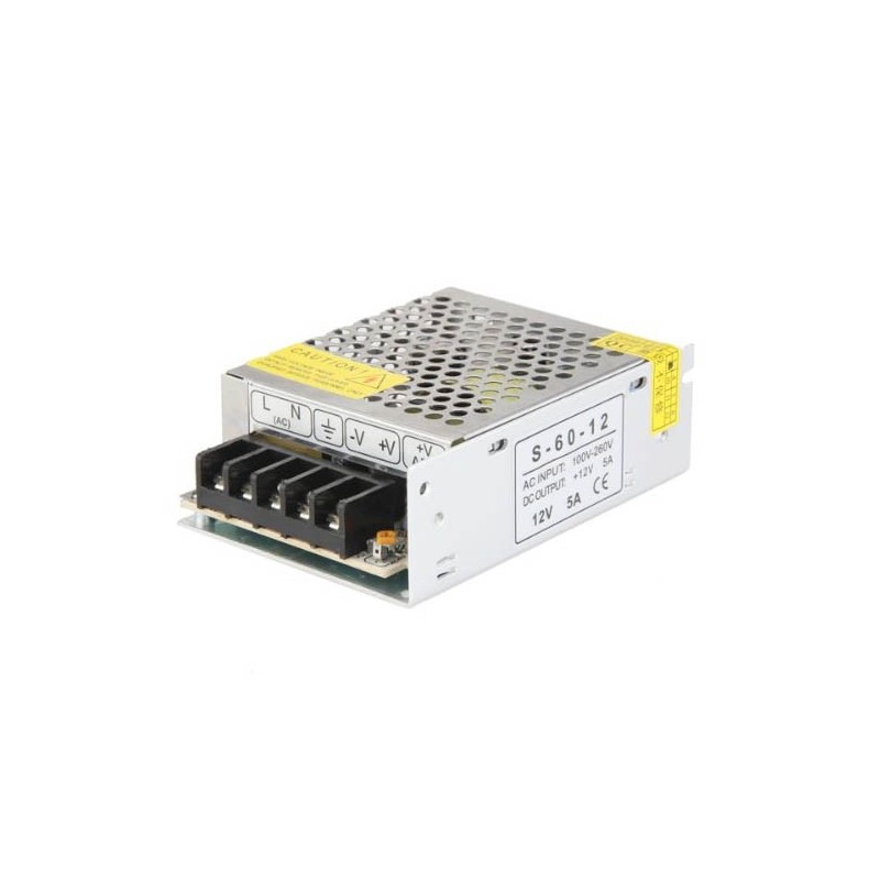 12V 5A Power Supply SMPS (Aluminum Cover)